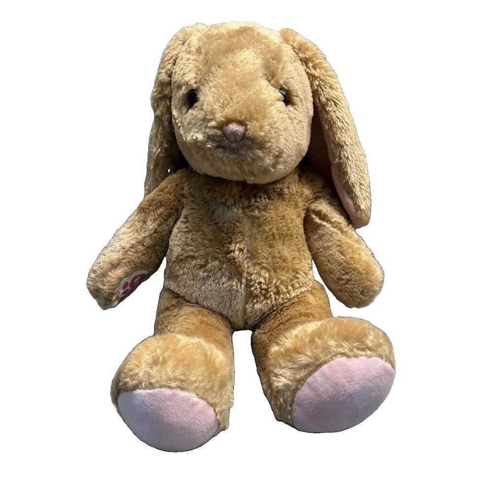 Build-A-Bear BUNNY RABBIT 'PAWLETTE' LIGHT BROWN/PINK Plush Stuffed Animal BABW